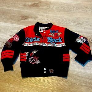 BRATZ Girls Rock Jean JACKET RED & BLACK Blonde 5/6